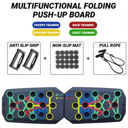 Portable Multifunctional Push up Board Fitness and Muscle Training Device Home Workout Set Foldable Push up Bar Resistance